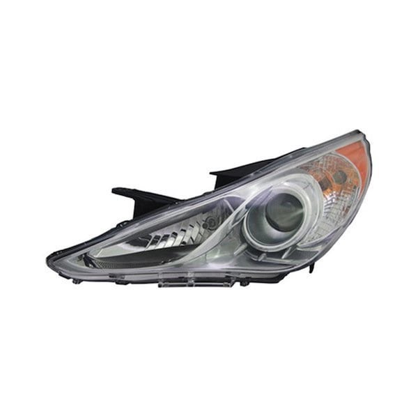 Tyc 20-9256-00 Left Hand Type 2 Chrome Bezel Headlight for 2011-2014 Hyundai Sonata TYC20-9256-00 - main